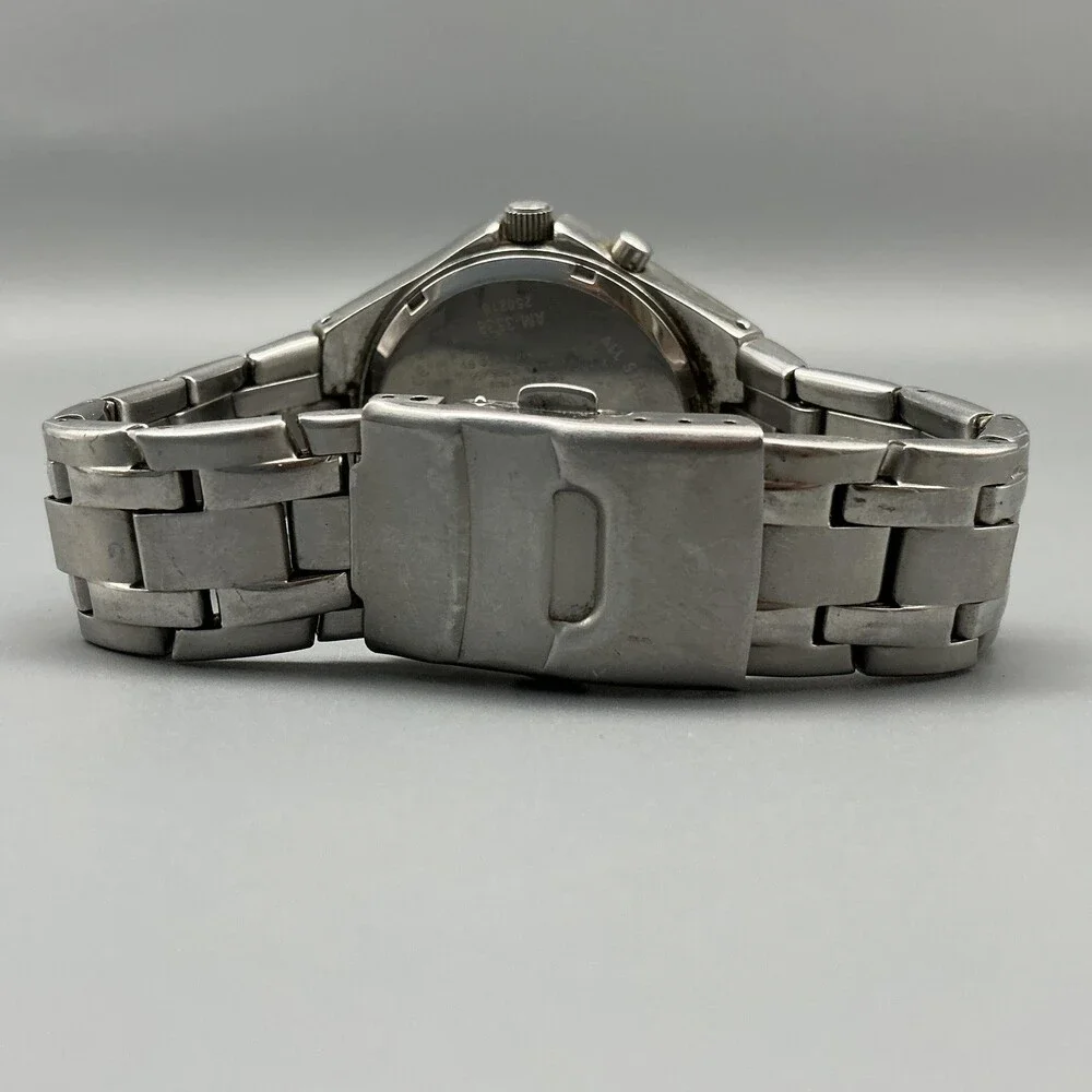 Fossil Kaleido AM-3538 Mens Watch 39mm Color Change Stainless New Battery 7.5